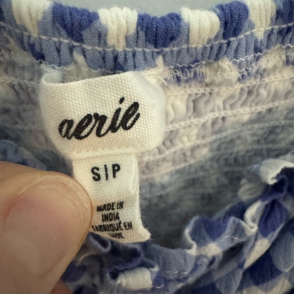 💙🤍Aerie Blue and White Gingham Ruffle Corset Sun Dress 🤍💙 - Picture 4 of 6
